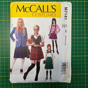 McCalls Pattern 7141 Costume School Girl Size 6-14 New FF Uncut